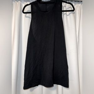Black open back tank